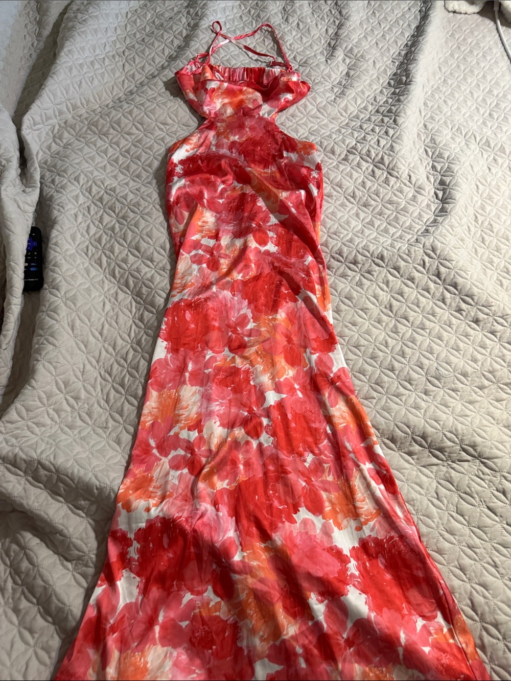 Long satin dress